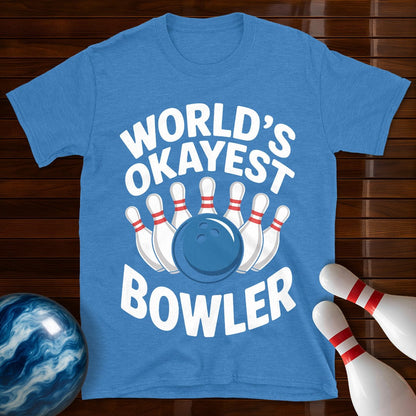 World's Okayest Bowler Funny Tee