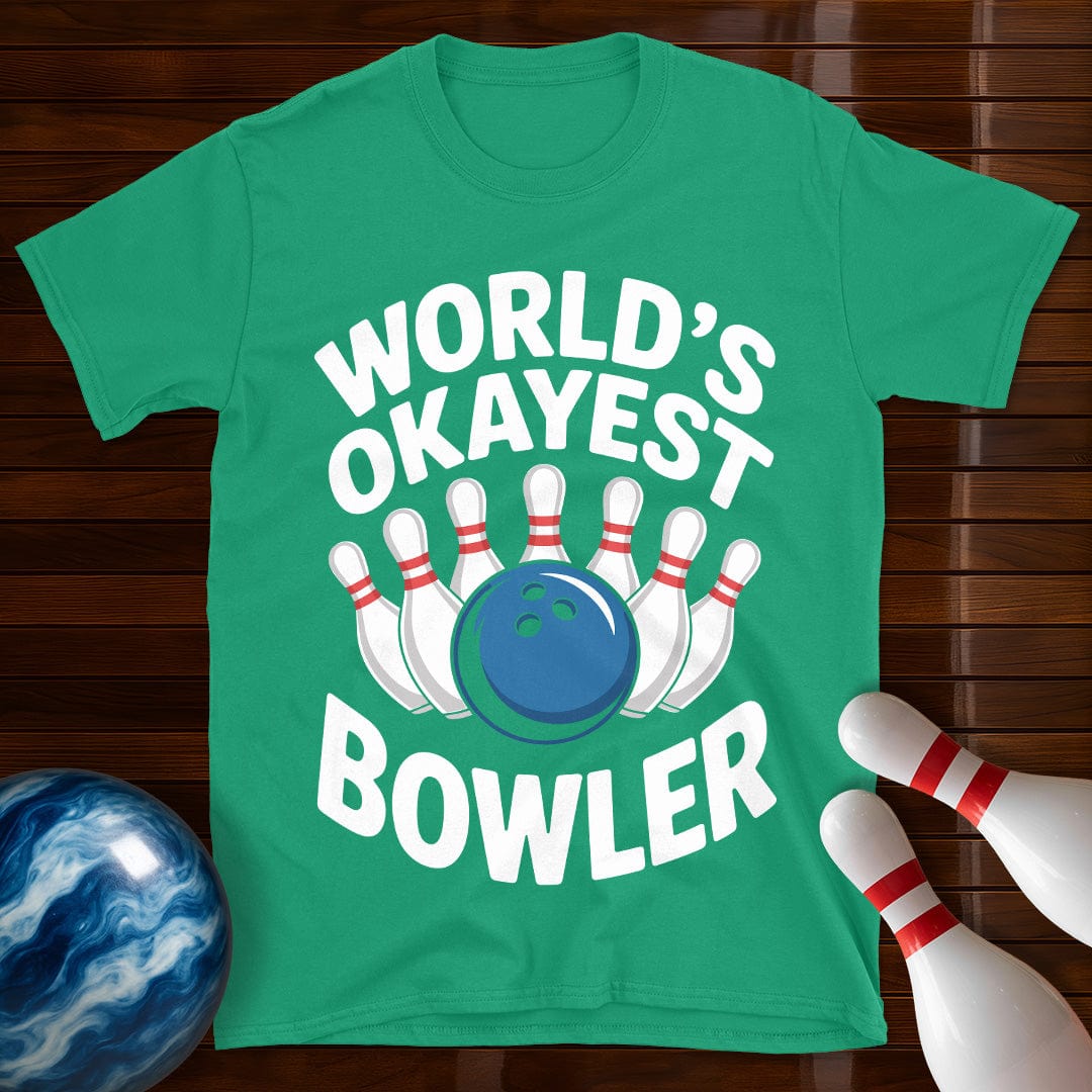 World's Okayest Bowler Funny Tee