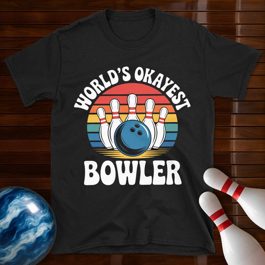 World's Okayest Bowler Retro Shirt