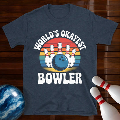 World's Okayest Bowler Retro Shirt