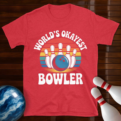 World's Okayest Bowler Retro Shirt