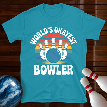 World's Okayest Bowler Retro Shirt
