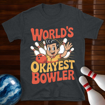 World's Okayest Bowler Retro T-Shirt