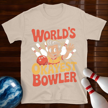 World's Okayest Bowler Retro T-Shirt