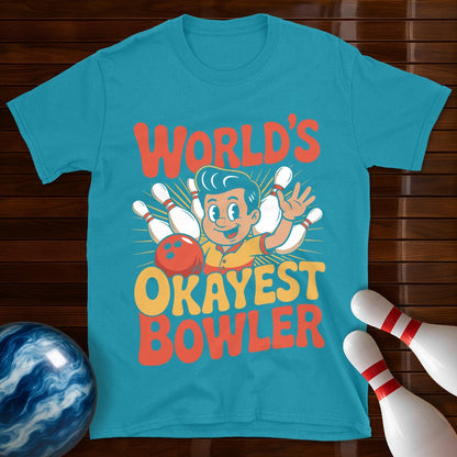 World's Okayest Bowler Retro T-Shirt