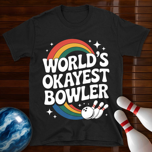 World's Okayest Bowler Retro Tee