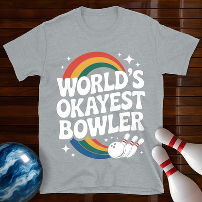 World's Okayest Bowler Retro Tee