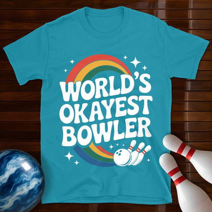 World's Okayest Bowler Retro Tee